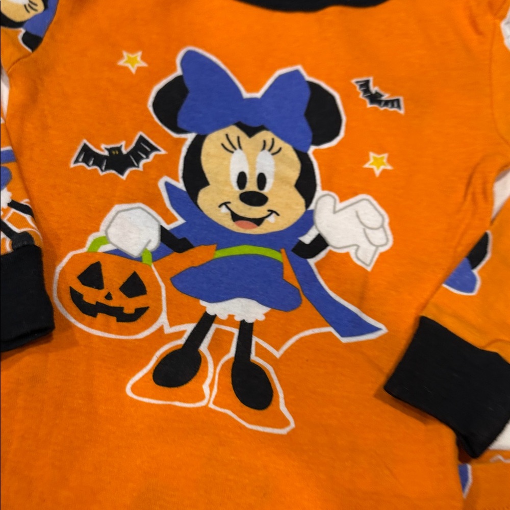 Disney Minnie Mouse Pumpkin Halloween Pajama Set - Picture 4 of 6